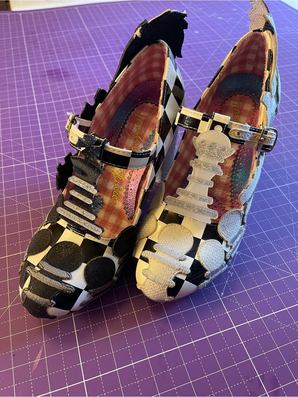 NWOB Irregular Choice Chess Heels Size 39
